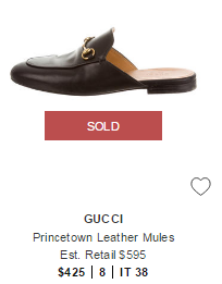 Gucci Princetown Leather Mules
