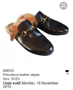 Gucci Princetown Fur-Lined Slipper Mules