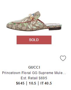 The RealReal Gucci Princetown Printed Canvas