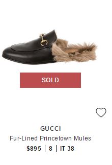 The RealReal Gucci Princetown fur-lined mule loafer
