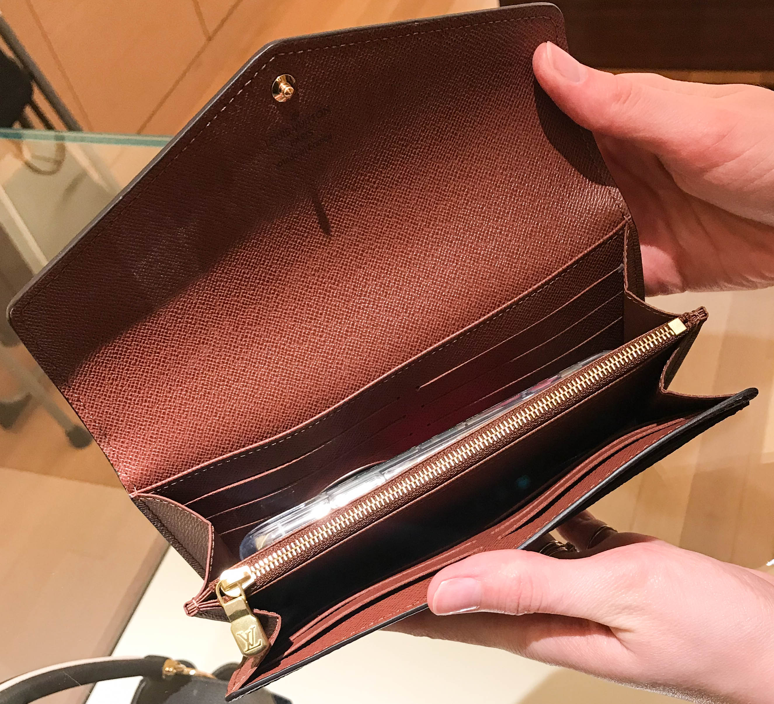 Louis Vuitton Sarah Wallet with iPhone X