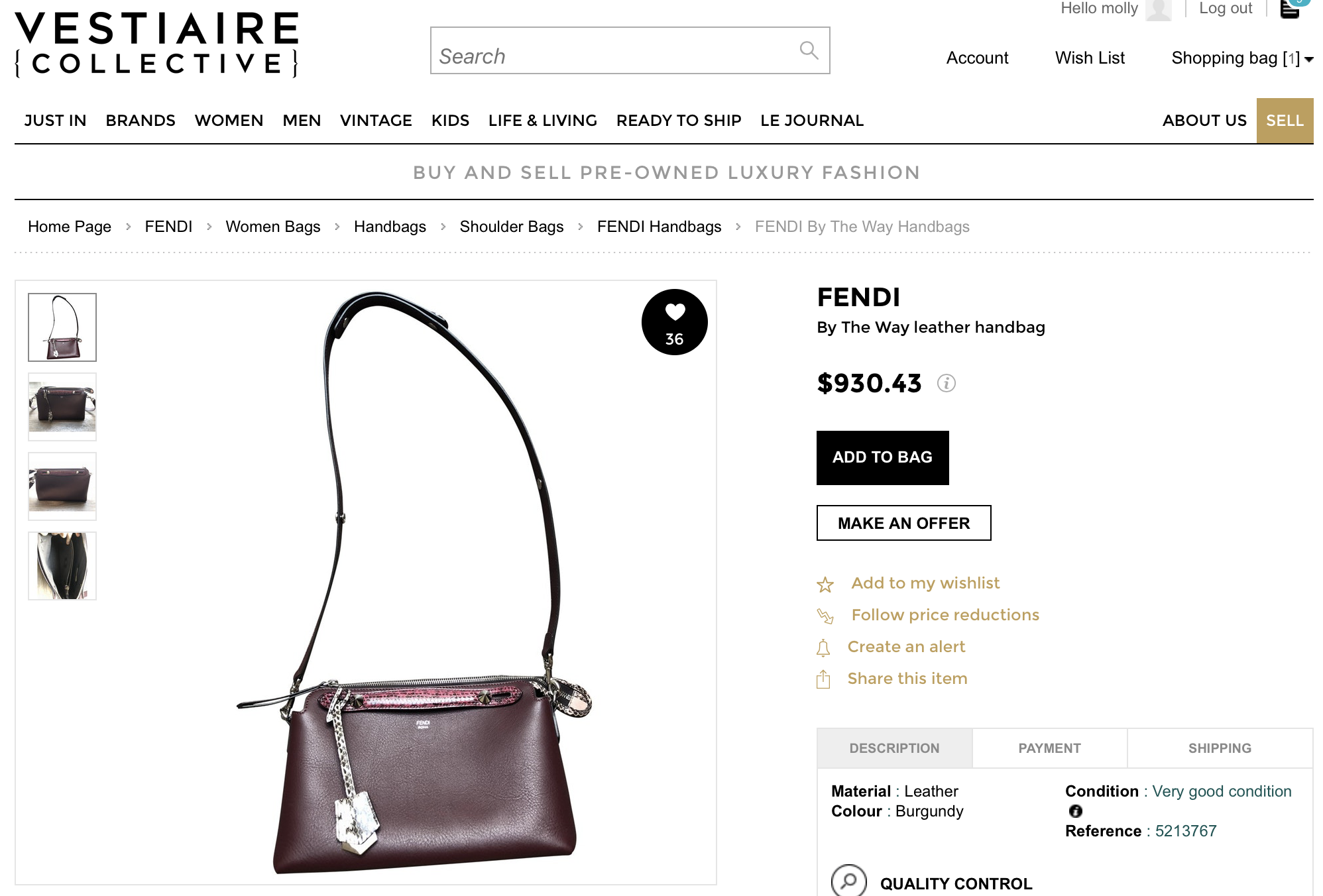 Color blocked Fendi By The Way- also a great price