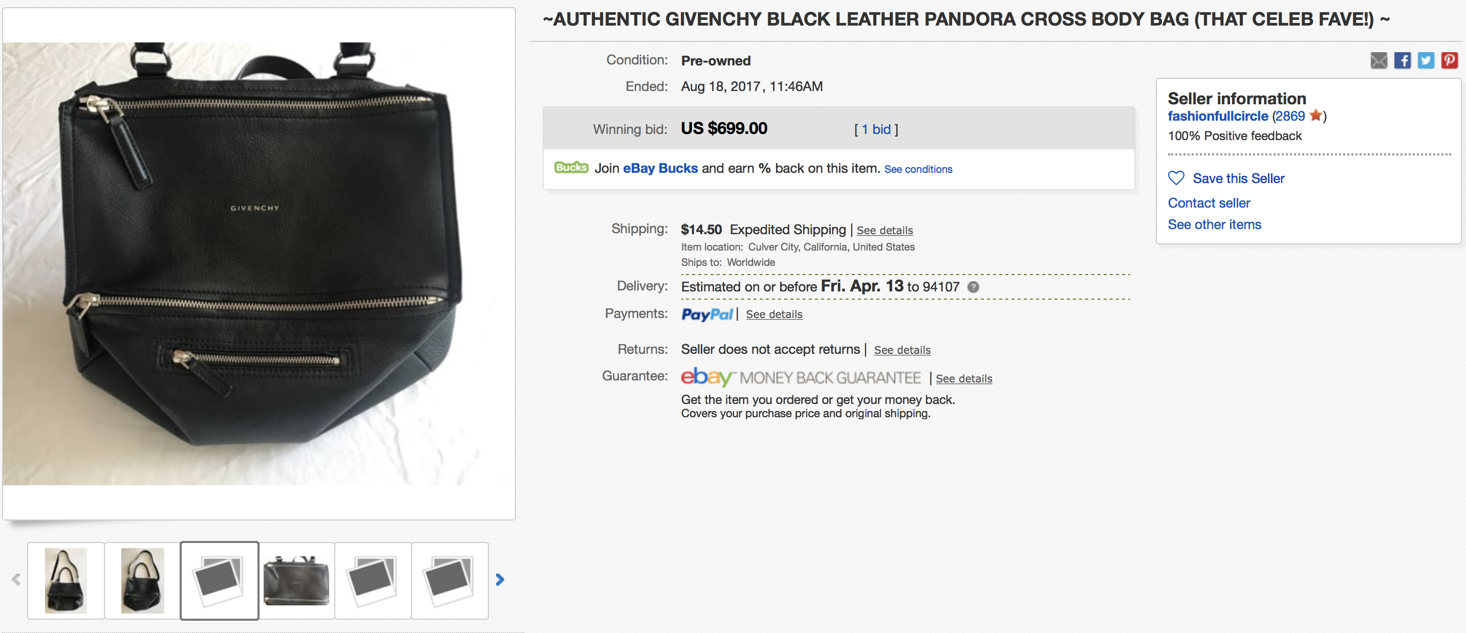My Givenchy Pandora from eBay