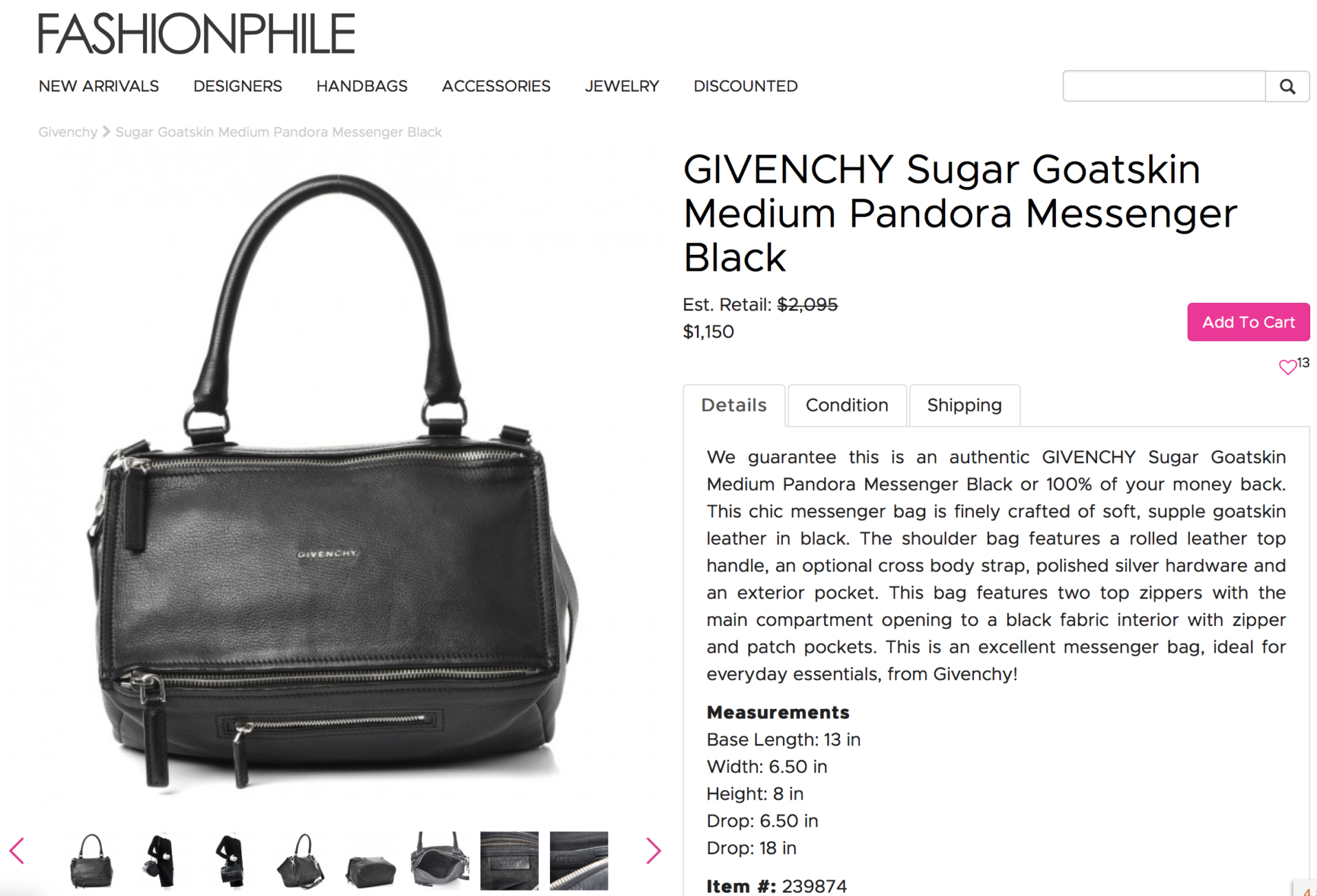 Givenchy Pandora from Fashionphile